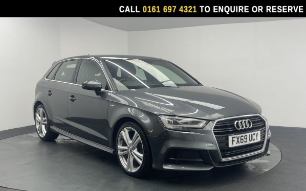 Used 2019 GREY AUDI A3 Hatchback 1.6 TDI 30 S line Sportback 5dr Diesel S Tronic Euro 6 (s/s) (116 ps) (reg. 2019-09-02) for sale in Manchester