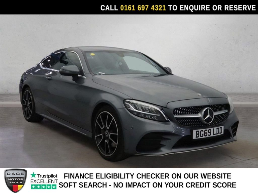Used 2019 GREY MERCEDES-BENZ C-CLASS Coupe 2.0 C300 AMG Line Coupe 2dr Petrol G-Tronic+ Euro 6 (s/s) (258 ps) (reg. 2019-09-28) for sale in Manchester