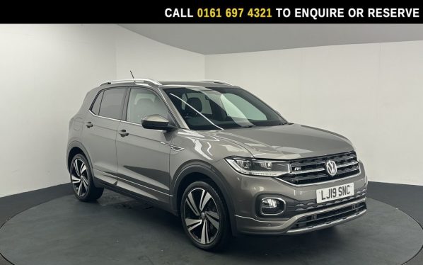 Used 2019 GREY VOLKSWAGEN T-CROSS SUV 1.0 TSI R-Line SUV 5dr Petrol Manual Euro 6 (s/s) (115 ps) (reg. 2019-08-07) for sale in Manchester