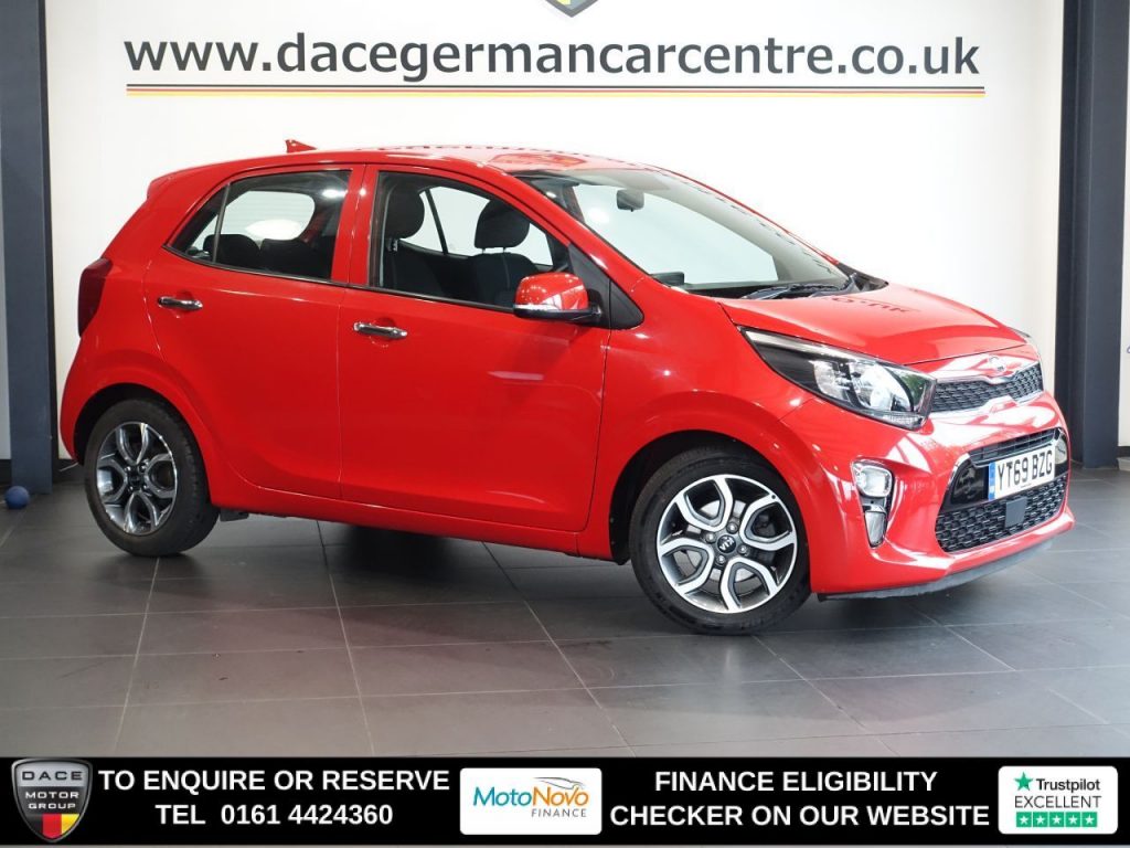 Used 2019 RED KIA PICANTO Hatchback 1.25 3 Hatchback 5dr Petrol Manual Euro 6 (83 bhp) (reg. 2019-09-03) for sale in Altrincham