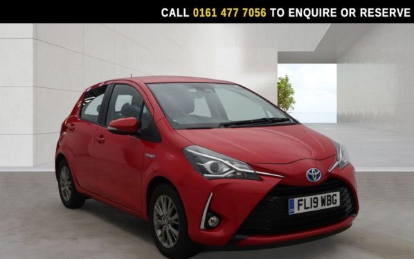 Used 2019 RED TOYOTA YARIS Hatchback 1.5 VVT-h Icon Hatchback 5dr Petrol Hybrid E-CVT Euro 6 (s/s) (100 ps) (reg. 2019-03-29) for sale in Stockport