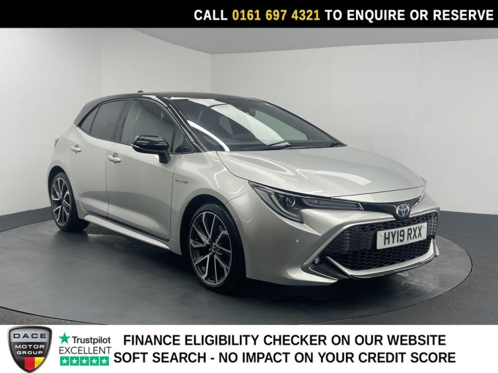 Used 2019 SILVER TOYOTA COROLLA Hatchback 2.0 VVT-h Excel Hatchback 5dr Petrol Hybrid CVT Euro 6 (s/s) (184 ps) (reg. 2019-04-25) for sale in Manchester