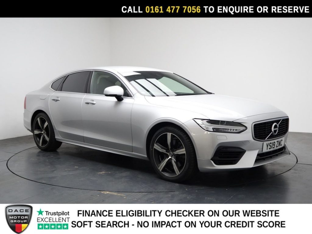 Used 2019 SILVER VOLVO S90 Saloon 2.0h T8 Twin Engine 10.4kWh R-Design Pro Saloon 4dr Petrol Plug-in Hybrid Auto AWD Euro 6 (s/s) (390 ps) (reg. 2019-08-08) for sale in Stockport