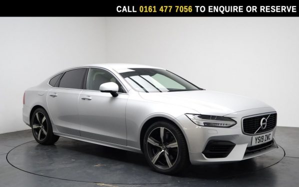 Used 2019 SILVER VOLVO S90 Saloon 2.0h T8 Twin Engine 10.4kWh R-Design Pro Saloon 4dr Petrol Plug-in Hybrid Auto AWD Euro 6 (s/s) (390 ps) (reg. 2019-08-08) for sale in Stockport