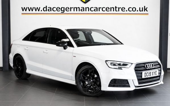 Used 2019 WHITE AUDI A3 Saloon 1.0 TFSI 30 Black Edition Saloon 4dr Petrol Manual Euro 6 (s/s) (116 ps) (reg. 2019-08-14) for sale in Altrincham