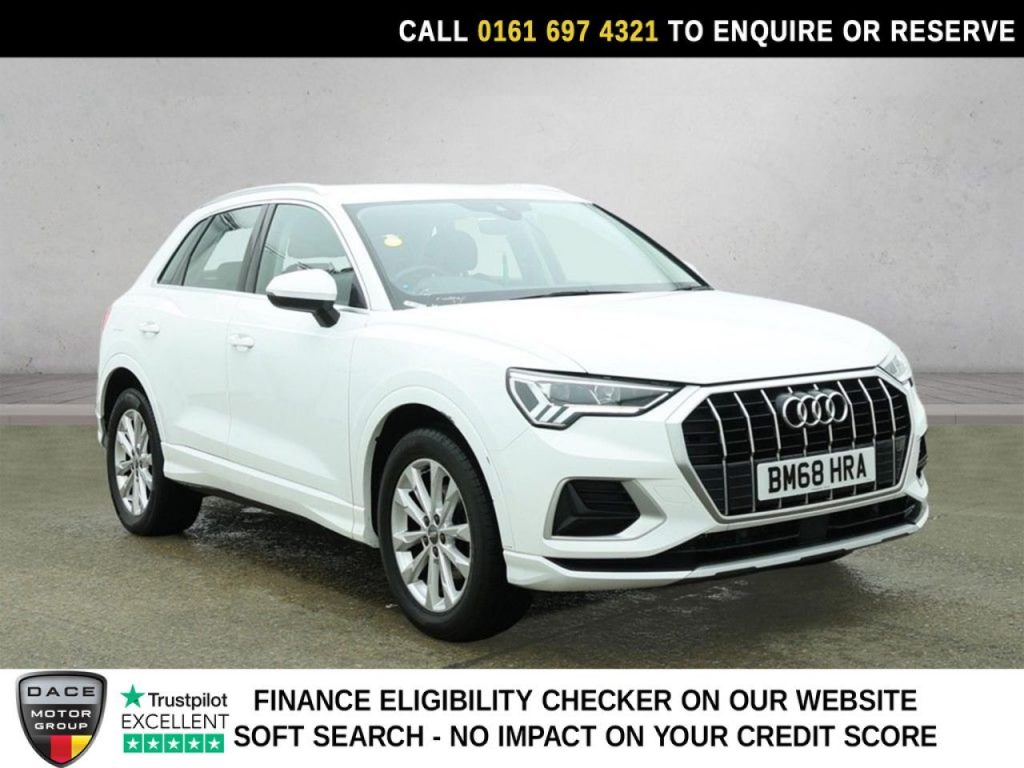 Used 2019 WHITE AUDI Q3 SUV 1.5 TFSI CoD 35 Sport SUV 5dr Petrol S Tronic Euro 6 (s/s) (150 ps) (reg. 2019-02-07) for sale in Manchester