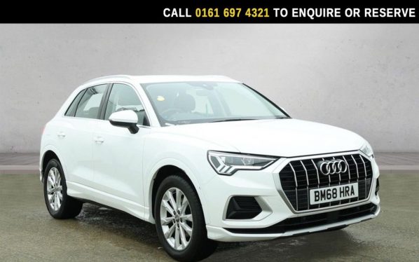 Used 2019 WHITE AUDI Q3 SUV 1.5 TFSI CoD 35 Sport SUV 5dr Petrol S Tronic Euro 6 (s/s) (150 ps) (reg. 2019-02-07) for sale in Manchester
