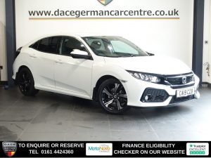 Used 2019 WHITE HONDA CIVIC Hatchback 1.0 VTEC Turbo SR Hatchback 5dr Petrol CVT Euro 6 (s/s) (126 ps) (reg. 2019-03-28) for sale in Altrincham