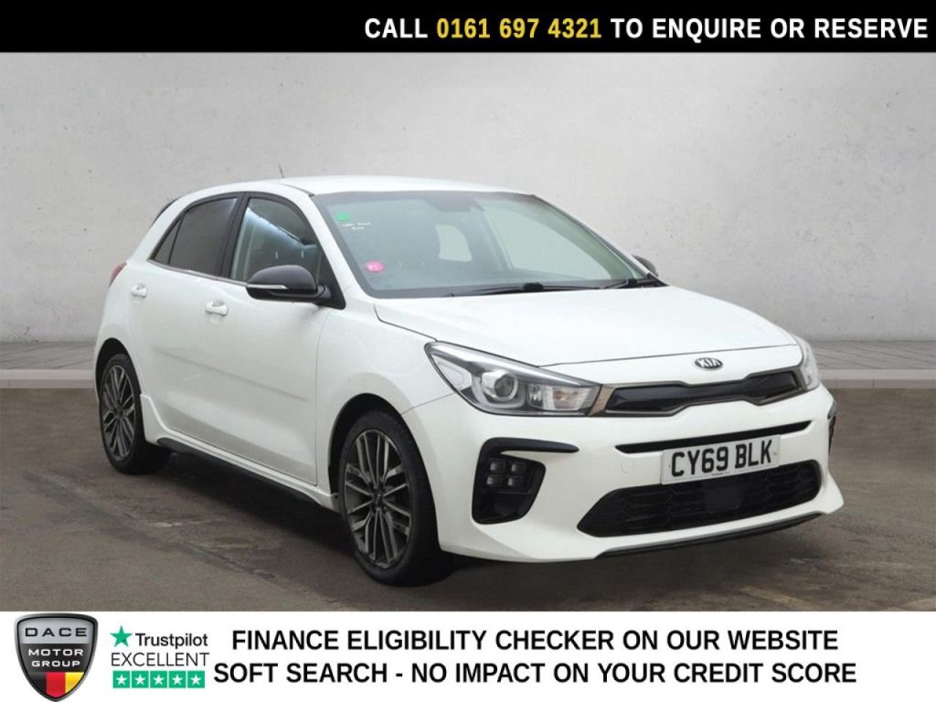 Used 2019 WHITE KIA RIO Hatchback 1.0 T-GDi GT-Line Hatchback 5dr Petrol Manual Euro 6 (s/s) (118 bhp) (reg. 2019-10-11) for sale in Manchester
