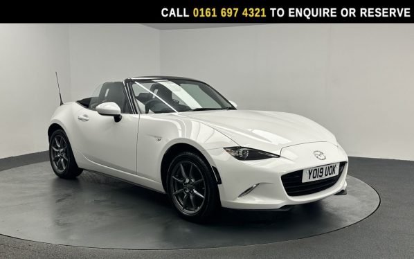 Used 2019 WHITE MAZDA MX-5 Convertible 1.5 SKYACTIV-G SE+ Convertible 2dr Petrol Manual Euro 6 (132 ps) (reg. 2019-06-14) for sale in Manchester