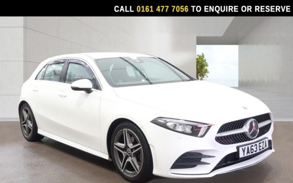 Used 2019 WHITE MERCEDES-BENZ A-CLASS Hatchback 1.3 A200 AMG Line Hatchback 5dr Petrol 7G-DCT Euro 6 (s/s) (163 ps) (reg. 2019-03-04) for sale in Stockport