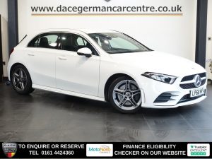 Used 2019 WHITE MERCEDES-BENZ A-CLASS Hatchback 2.0 A250 AMG Line Hatchback 5dr Petrol 7G-DCT Euro 6 (s/s) (224 ps) (reg. 2019-01-01) for sale in Altrincham