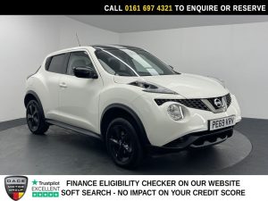Used 2019 WHITE NISSAN JUKE SUV 1.6 Acenta SUV 5dr Petrol Manual Euro 6 (112 ps) (reg. 2019-09-11) for sale in Manchester