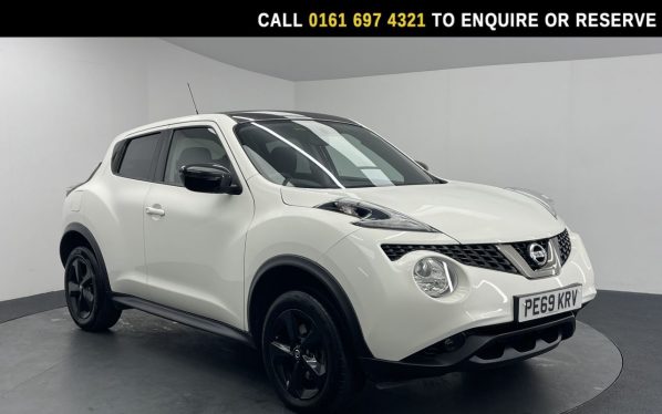 Used 2019 WHITE NISSAN JUKE SUV 1.6 Acenta SUV 5dr Petrol Manual Euro 6 (112 ps) (reg. 2019-09-11) for sale in Manchester