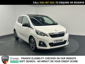 Used 2019 WHITE PEUGEOT 108 Hatchback 1.0 Allure Hatchback 5dr Petrol Manual Euro 6 (72 ps) (reg. 2019-04-27) for sale in Manchester