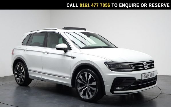 Used 2019 WHITE VOLKSWAGEN TIGUAN SUV 1.5 TSI EVO R-Line SUV 5dr Petrol DSG Euro 6 (s/s) (150 ps) (reg. 2019-06-27) for sale in Stockport