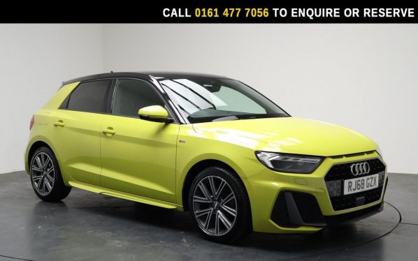 Used 2019 YELLOW AUDI A1 Hatchback 1.0 TFSI 30 S line Sportback 5dr Petrol S Tronic Euro 6 (s/s) (116 ps) (reg. 2019-01-11) for sale in Stockport