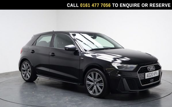 Used 2020 BLACK AUDI A1 Hatchback 1.5 TFSI 35 S line Sportback 5dr Petrol S Tronic Euro 6 (s/s) (150 ps) (reg. 2020-03-13) for sale in Stockport