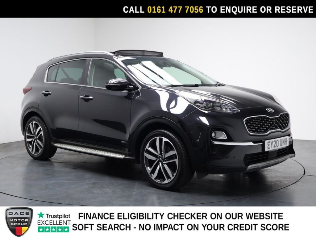 Used 2020 BLACK KIA SPORTAGE SUV 1.6 CRDi EcoDynamics+ 4 SUV 5dr Diesel Hybrid DCT AWD Euro 6 (s/s) (134 bhp) (reg. 2020-03-11) for sale in Stockport
