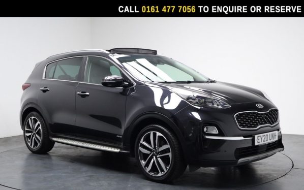 Used 2020 BLACK KIA SPORTAGE SUV 1.6 CRDi EcoDynamics+ 4 SUV 5dr Diesel Hybrid DCT AWD Euro 6 (s/s) (134 bhp) (reg. 2020-03-11) for sale in Stockport