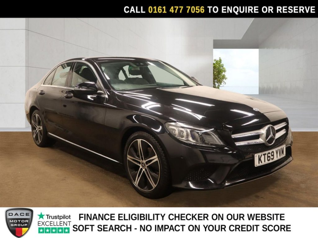 Used 2020 BLACK MERCEDES-BENZ C-CLASS Saloon 1.5 C200 MHEV EQ Boost Sport Saloon 4dr Petrol G-Tronic+ Euro 6 (s/s) (198 ps) (reg. 2020-01-14) for sale in Stockport