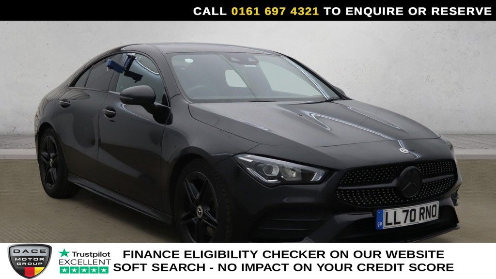 Used 2020 BLACK MERCEDES-BENZ CLA Saloon 1.3 CLA180 AMG Line (Premium 2) Coupe 4dr Petrol 7G-DCT Euro 6 (s/s) (136 ps) (reg. 2020-11-24) for sale in Manchester