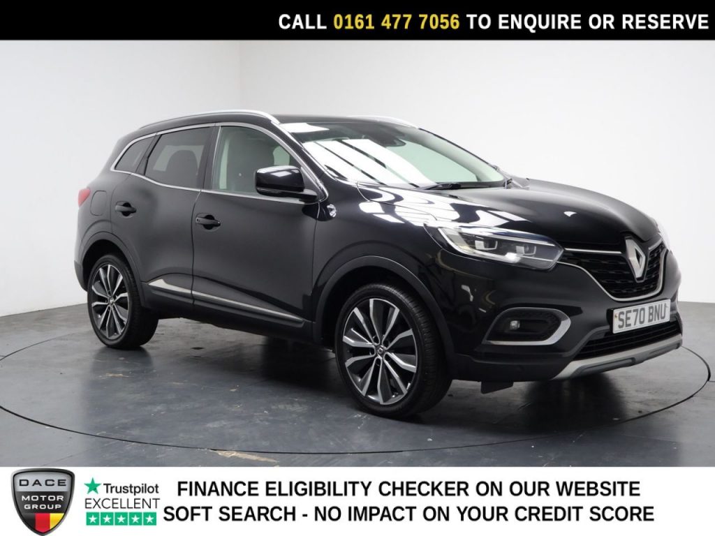 Used 2020 BLACK RENAULT KADJAR SUV 1.3 TCe S Edition SUV 5dr Petrol Manual Euro 6 (s/s) (140 ps) (reg. 2020-09-04) for sale in Stockport