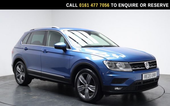Used 2020 BLUE VOLKSWAGEN TIGUAN SUV 2.0 TDI Match SUV 5dr Diesel DSG Euro 6 (s/s) (150 ps) (reg. 2020-07-10) for sale in Stockport