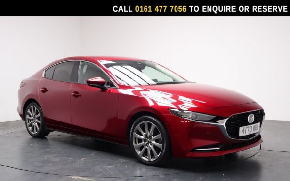 Used 2020 RED MAZDA MAZDA3 Saloon 2.0 SKYACTIV-X MHEV GT Sport Saloon 4dr Petrol Manual Euro 6 (s/s) (180 ps) (reg. 2020-09-25) for sale in Stockport