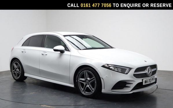 Used 2020 WHITE MERCEDES-BENZ A-CLASS Hatchback 1.3 A200 AMG Line (Executive) Hatchback 5dr Petrol 7G-DCT Euro 6 (s/s) (163 ps) (reg. 2020-11-13) for sale in Stockport