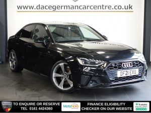 Used 2021 BLACK AUDI A4 Saloon 2.0 TDI 35 Black Edition Saloon 4dr Diesel S Tronic Euro 6 (s/s) (163 ps) (reg. 2021-03-25) for sale in Altrincham