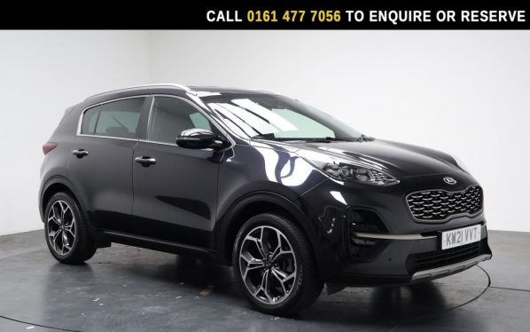 Used 2021 BLACK KIA SPORTAGE SUV 1.6 T-GDi GT-Line SUV 5dr Petrol Manual Euro 6 (s/s) (174 bhp) (reg. 2021-04-09) for sale in Stockport