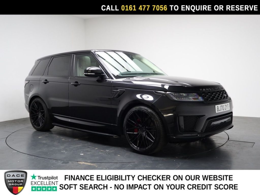 Used 2021 BLACK LAND ROVER RANGE ROVER SPORT SUV 3.0 D300 MHEV HSE Silver SUV 5dr Diesel Auto 4WD Euro 6 (s/s) (300 ps) (reg. 2021-02-01) for sale in Stockport