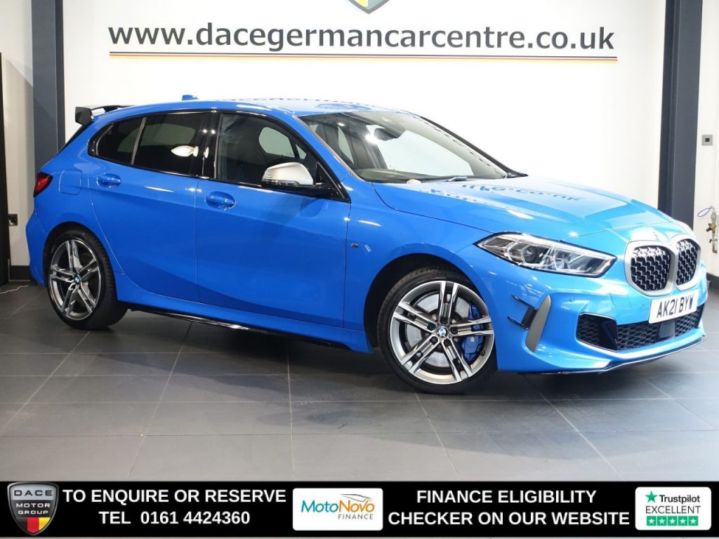 Used 2021 BLUE BMW 1 SERIES Hatchback 2.0 M135i Hatchback 5dr Petrol Auto xDrive Euro 6 (s/s) (306 ps) (reg. 2021-04-23) for sale in Altrincham