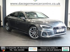 Used 2021 GREY AUDI A5 Hatchback 2.0 TDI 35 S line Sportback 5dr Diesel S Tronic Euro 6 (s/s) (163 ps) (reg. 2021-05-20) for sale in Altrincham