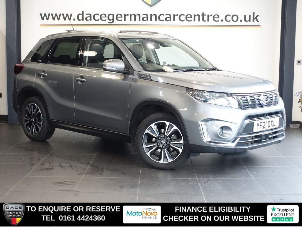 Used 2021 GREY SUZUKI VITARA SUV 1.4 Boosterjet MHEV SZ5 SUV 5dr Petrol Hybrid Manual Euro 6 (s/s) (129 ps) (reg. 2021-06-04) for sale in Altrincham