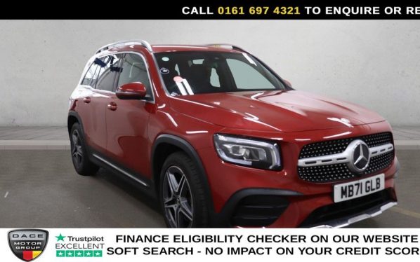 Used 2021 RED MERCEDES-BENZ GLB SUV 1.3 GLB200 AMG Line SUV 5dr Petrol 7G-DCT Euro 6 (s/s) (163 ps) (reg. 2021-10-04) for sale in Manchester