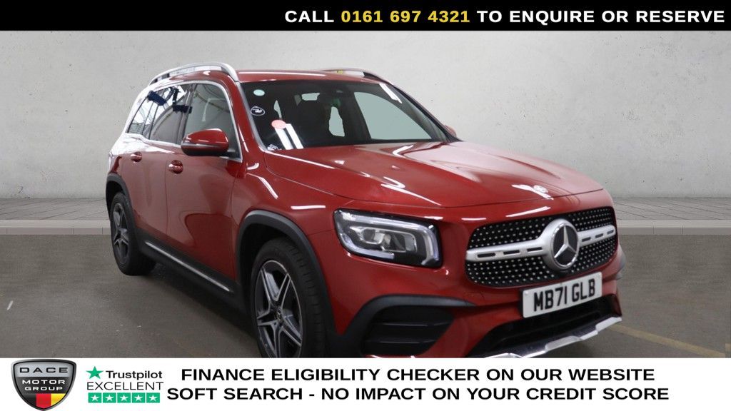 Used 2021 RED MERCEDES-BENZ GLB SUV 1.3 GLB200 AMG Line SUV 5dr Petrol 7G-DCT Euro 6 (s/s) (163 ps) (reg. 2021-10-04) for sale in Manchester