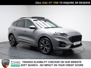 Used 2021 SILVER FORD KUGA SUV 2.5 EcoBoost Duratec 14.4kWh ST-Line X SUV 5dr Petrol Plug-in Hybrid CVT Euro 6 (s/s) (225 ps) (reg. 2021-07-10) for sale in Stockport