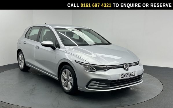 Used 2021 SILVER VOLKSWAGEN GOLF Hatchback 1.5 TSI Life Hatchback 5dr Petrol Manual Euro 6 (s/s) (150 ps) (reg. 2021-07-31) for sale in Manchester