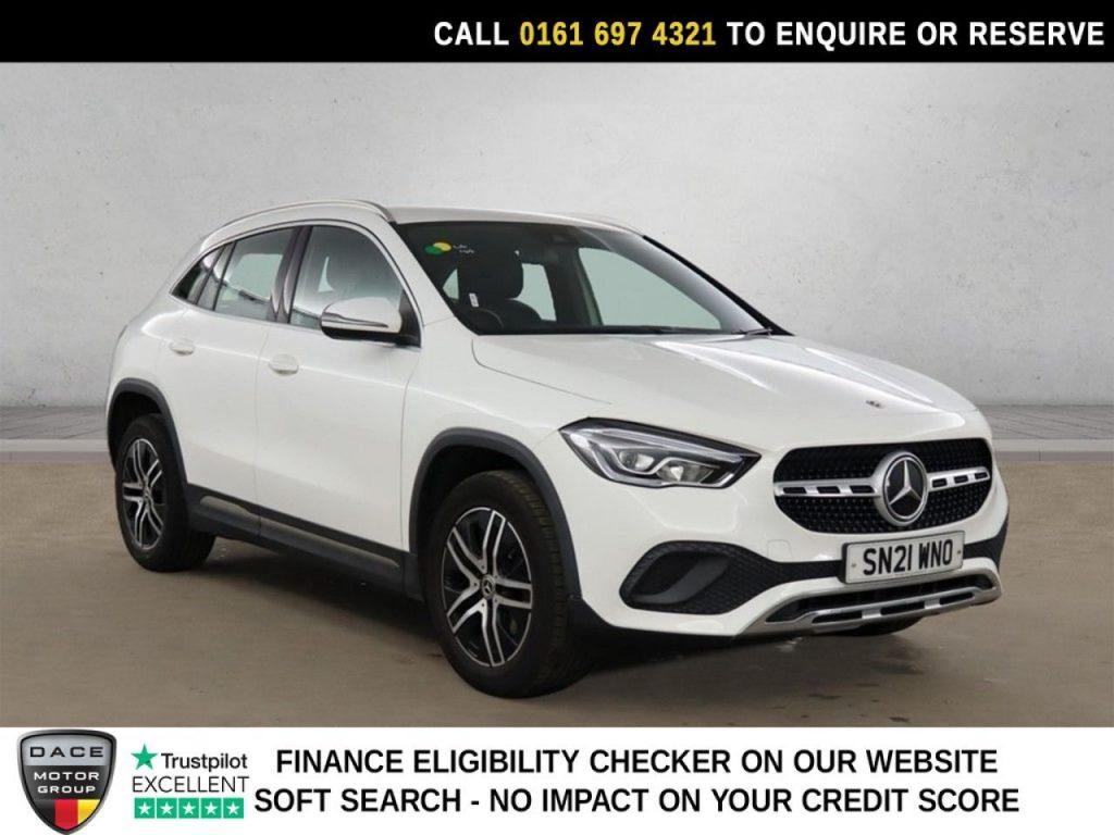 Used 2021 WHITE MERCEDES-BENZ GLA SUV 1.3 GLA200 Sport SUV 5dr Petrol 7G-DCT Euro 6 (s/s) (163 ps) (reg. 2021-05-07) for sale in Manchester