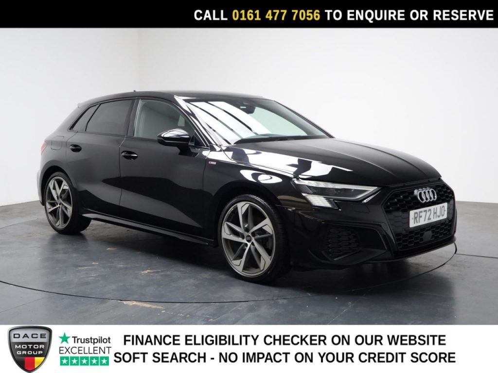Used 2022 BLACK AUDI A3 Hatchback 1.5 TFSI 35 Edition 1 Sportback 5dr Petrol S Tronic Euro 6 (s/s) (150 ps) (reg. 2022-12-30) for sale in Stockport