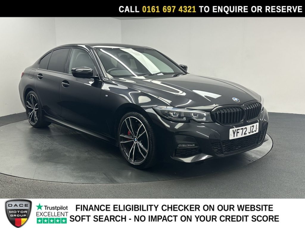 Used 2022 BLACK BMW 3 SERIES Saloon 2.0 320i M Sport Saloon 4dr Petrol Auto Euro 6 (s/s) (184 ps) (reg. 2022-11-21) for sale in Manchester