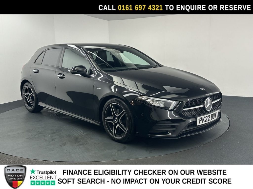 Used 2022 BLACK MERCEDES-BENZ A-CLASS Hatchback 2.0 A180d AMG Line Edition (Premium) Hatchback 5dr Diesel 8G-DCT Euro 6 (s/s) (116 ps) (reg. 2022-03-17) for sale in Manchester
