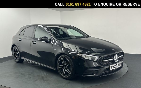 Used 2022 BLACK MERCEDES-BENZ A-CLASS Hatchback 2.0 A180d AMG Line Edition (Premium) Hatchback 5dr Diesel 8G-DCT Euro 6 (s/s) (116 ps) (reg. 2022-03-17) for sale in Manchester