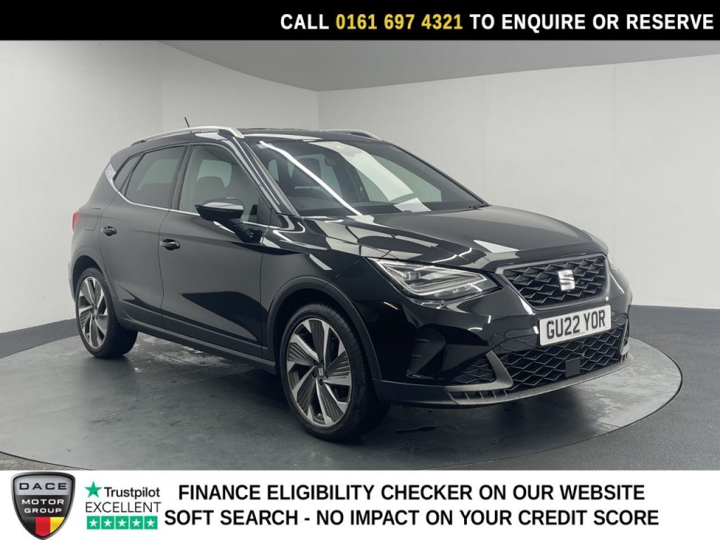 Used 2022 BLACK SEAT ARONA SUV 1.0 TSI FR Sport SUV 5dr Petrol DSG Euro 6 (s/s) (110 ps) (reg. 2022-06-30) for sale in Manchester