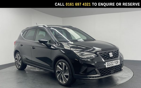 Used 2022 BLACK SEAT ARONA SUV 1.0 TSI FR Sport SUV 5dr Petrol DSG Euro 6 (s/s) (110 ps) (reg. 2022-06-30) for sale in Manchester