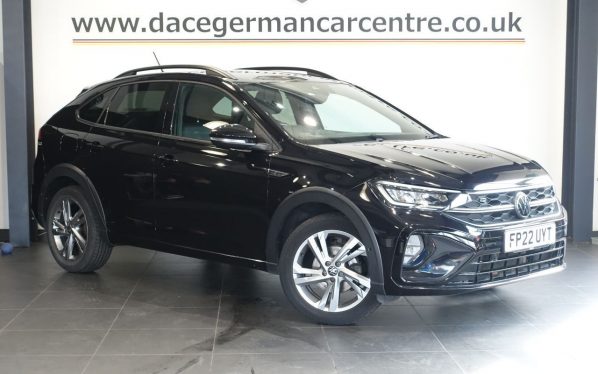Used 2022 BLACK VOLKSWAGEN TAIGO SUV 1.5 TSI R-Line SUV 5dr Petrol DSG Euro 6 (s/s) (150 ps) (reg. 2022-06-30) for sale in Altrincham