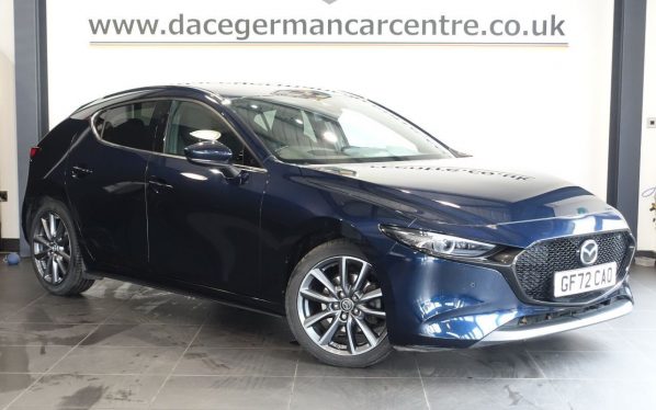 Used 2022 BLUE MAZDA MAZDA3 Hatchback 2.0 e-SKYACTIV-G MHEV Sport Lux Hatchback 5dr Petrol Manual Euro 6 (s/s) (122 ps) (reg. 2022-11-18) for sale in Altrincham