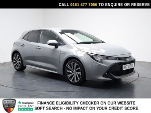 Used 2022 GREY TOYOTA COROLLA Hatchback 1.8 VVT-h GPF Design Hatchback 5dr Petrol Hybrid CVT Euro 6 (s/s) (122 ps) (reg. 2022-03-04) for sale in Stockport